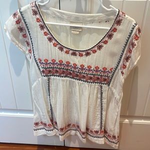 Anthropologie Emboridered Shirt, Size Small